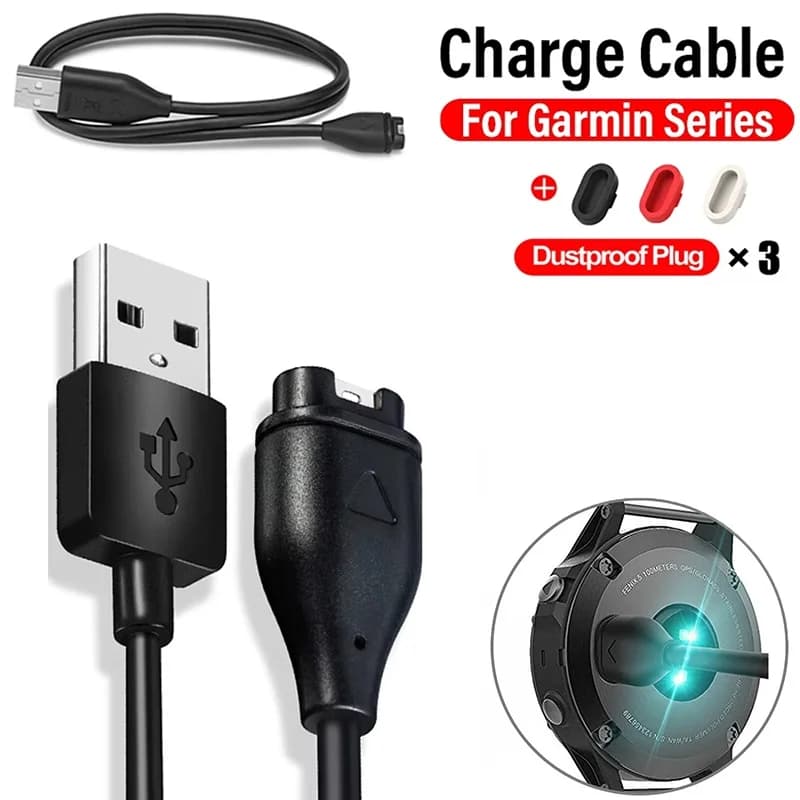 USB Charging Cable For Garmin Fenix 7 7S 7X 6 6S 6X 5 5X Plus Vivoactive 3 Forerunner 945 935 245 255 Watch Charging Data Cable