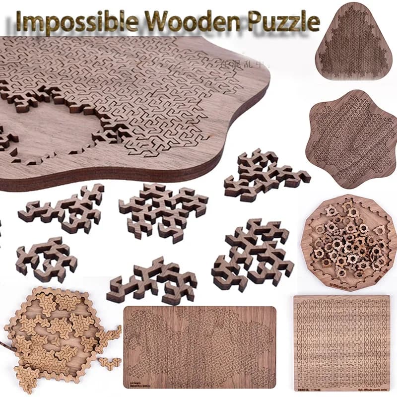 Impossibile Puzzle per adulti Puzzle in legno per giochi per adulti Puzzle in legno che brucia il cervello Puzzle 3D per bambini Puzzle rompicapo Giocattoli