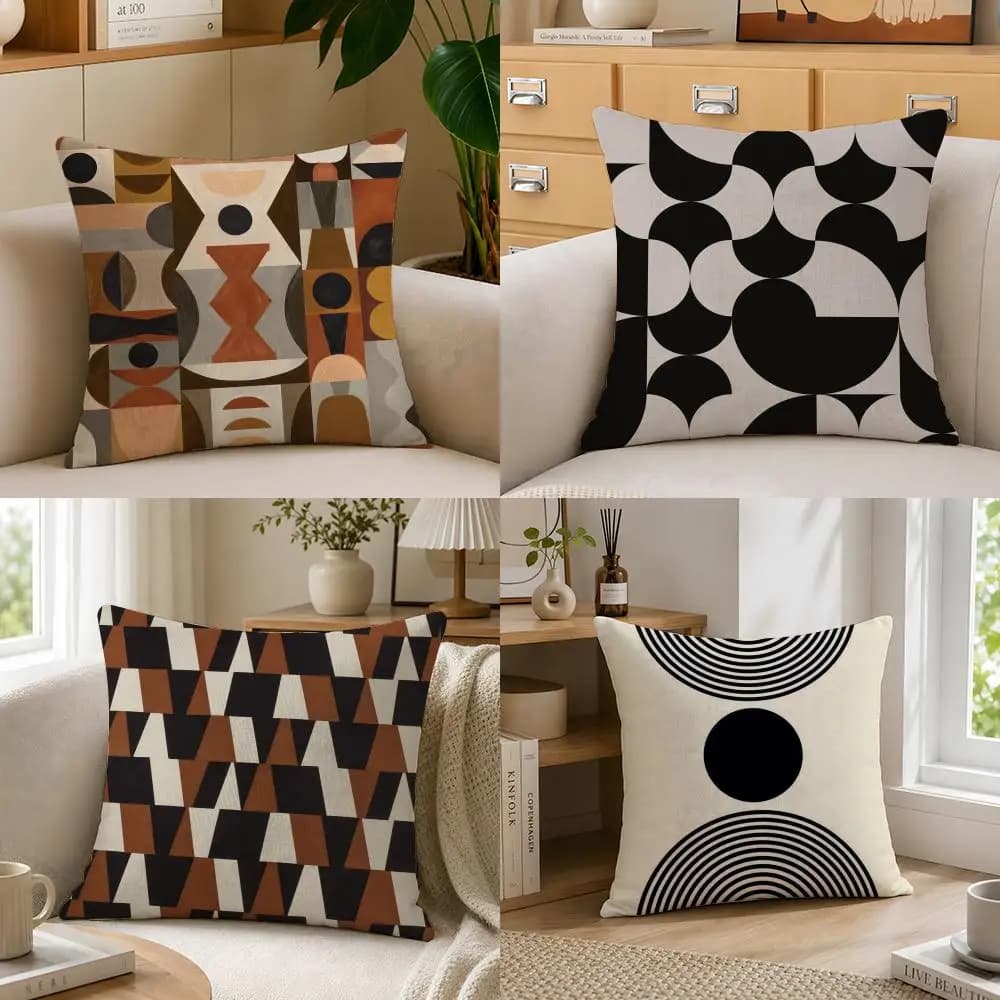 Art R-Reduced g-geometry Cushion Cover PillowcaseThrow Pillowcase Outdoor Sofa Home Bed Decoration Cushion Cover