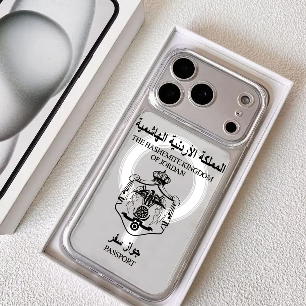 Custodia per telefono Jordan Passport per iPhone 17 16 15 14 13 12 11 Pro Max Plus trasparente magnetica antiurto antigraffio
