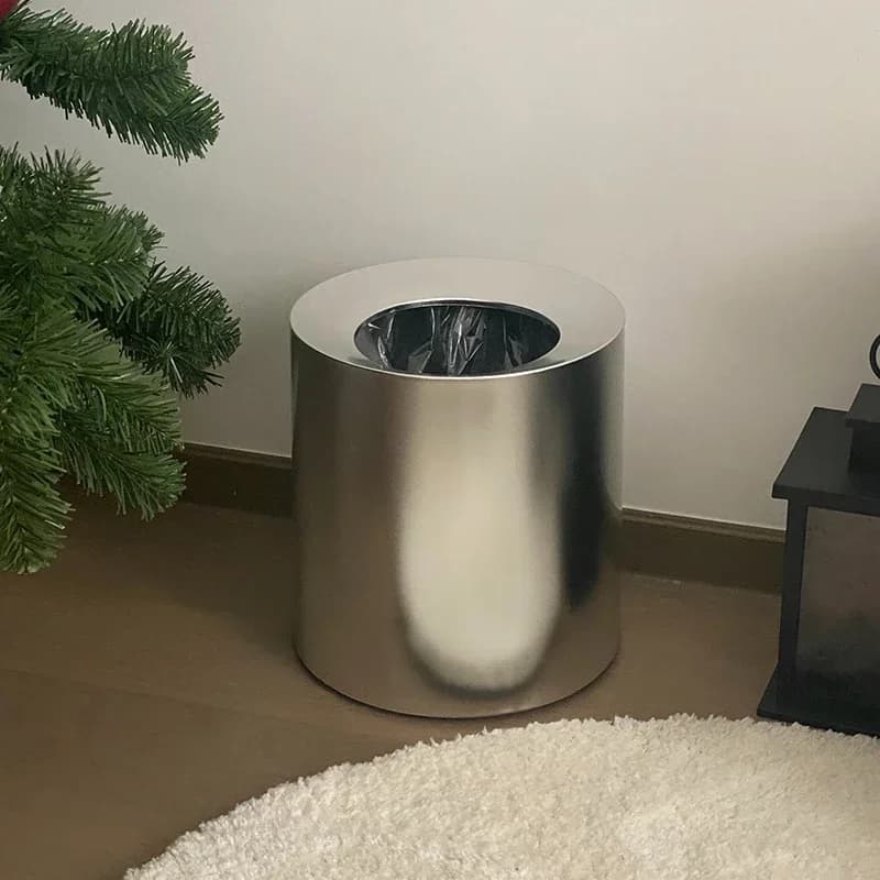 Bidoni per rifiuti in plastica galvanica Soggiorno Camera da letto Ufficio Famiglia Lusso Semplice stoccaggio dei rifiuti Strumenti per la pulizia della casa