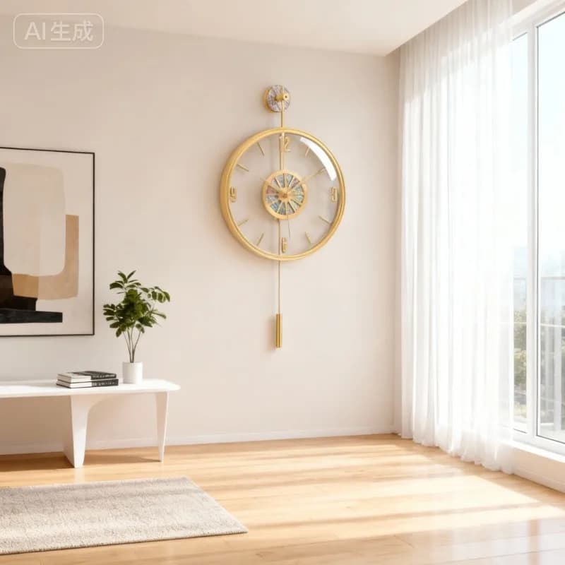 Orologi da Parete Moderni di Lusso con Cassa in Lega, Silenziosi al Quarzo, Estetici per Soggiorno, Orologi da Parete Creativi Nordici per Camera da Letto, Decorazioni per la Casa