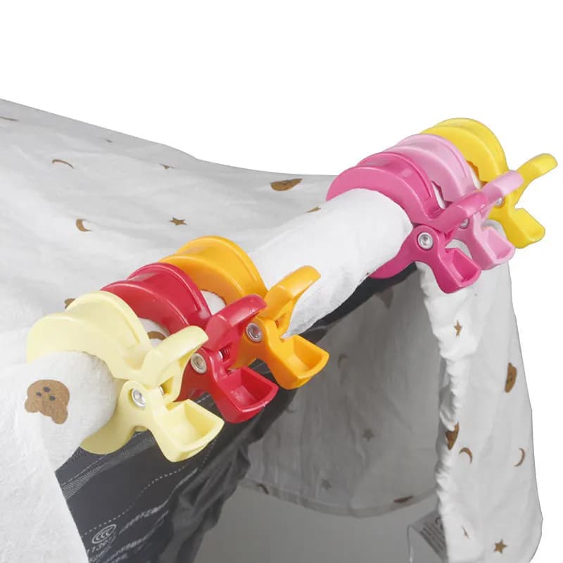 2 pezzi clip per coperta per passeggino clip per giocattolo carrello per portabagagli copertura coperta clip in plastica antigoccia accessori per passeggino multifunzionali
