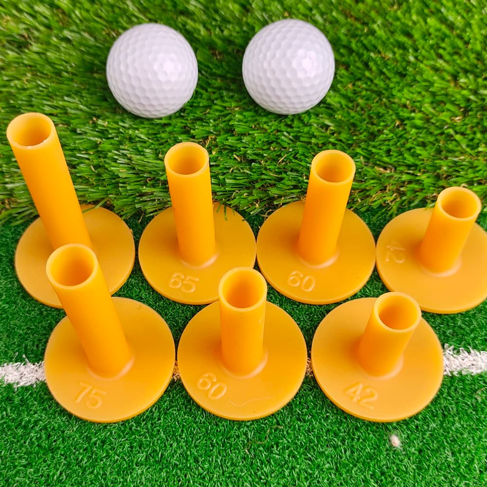 2 pezzi T-shirt da golf in gomma pratica di allenamento giochi di guida a casa tappetini pratica 42mm 54mm 60mm 65mm 70mm 75mm 83mm accessori da golf