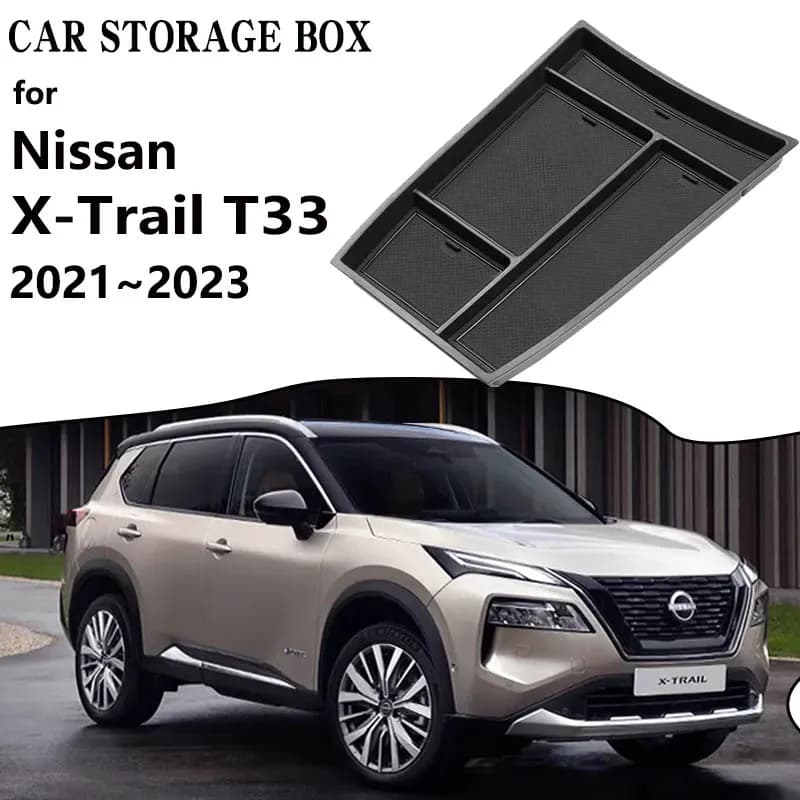 Per Nissan X-Trail T33 Accessori Rogue 2021 ~ 2023 Scatole portaoggetti per auto Bracciolo Organizzatore Console centrale Contenitore Articoli vari Imballaggio