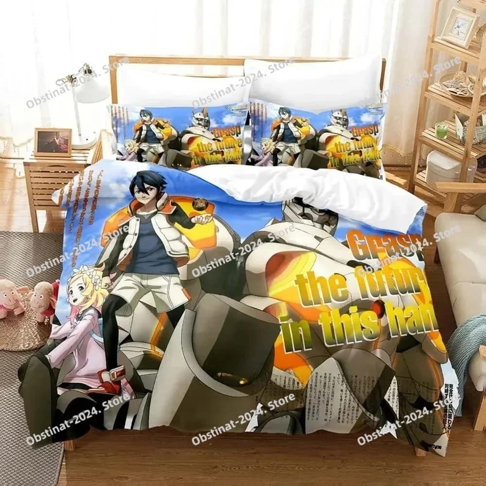 Set di biancheria da letto singolo, matrimoniale, queen size, king size, per adulti e bambini, set copripiumino con stampa 3D, set lenzuola anime.