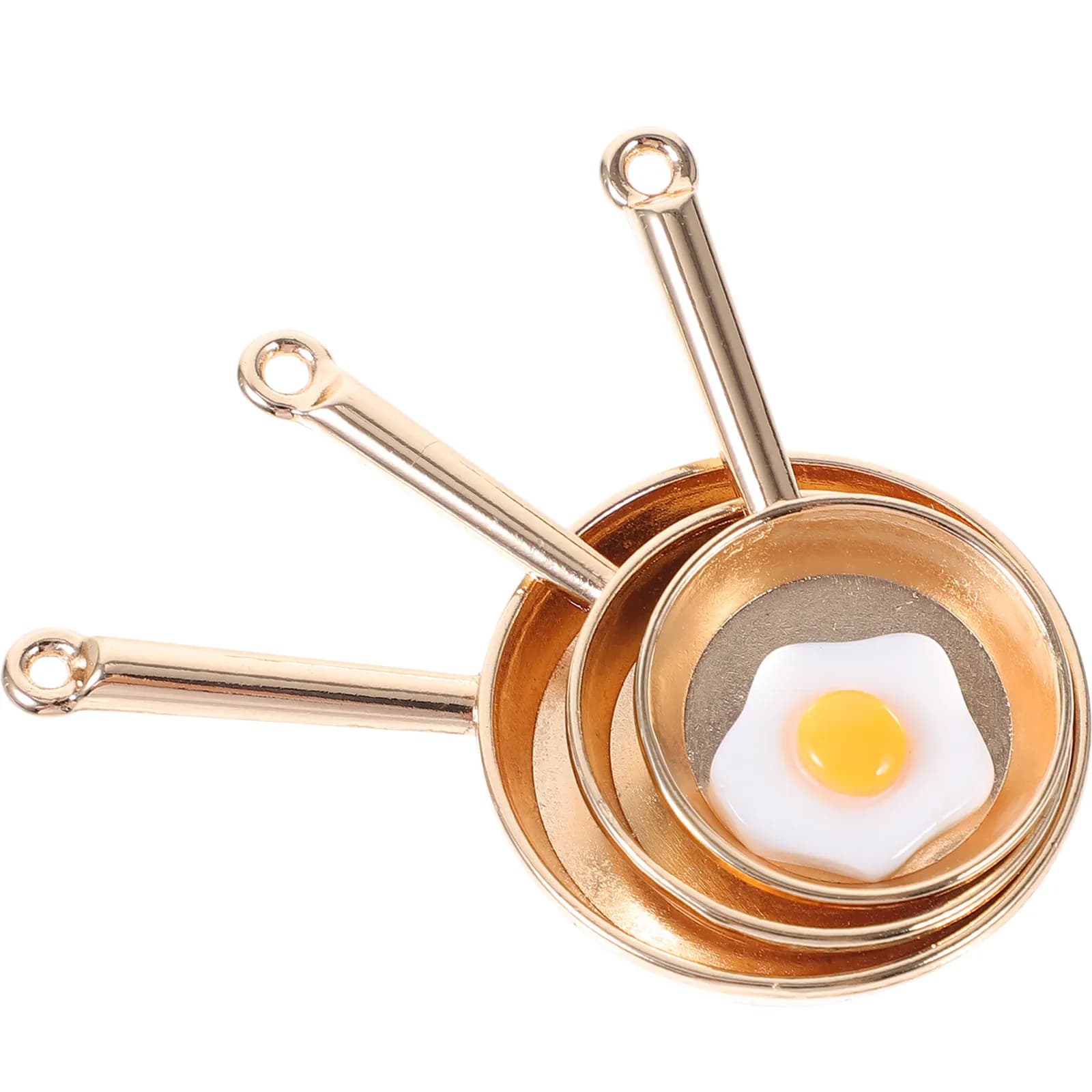 1 set of miniature iron pans, flat pans, high wear resistance, mini house decoration, miniature kitchen accessories