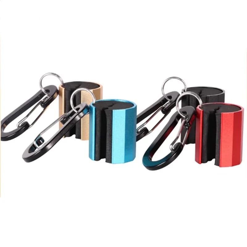 Portacanna da pesca indossabile Clip per canna da pesca portatile con portachiavi Accessori per attrezzatura da pesca a mosca Strumenti assistici per asta