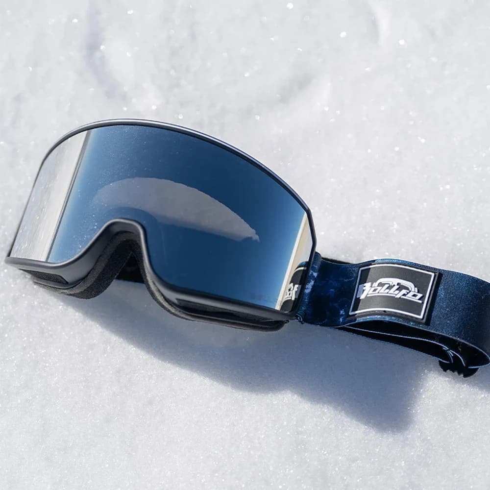 Occhiali da sci con doppio strato Uomo Donna Sci Anti-fog UV400 Snowboard Occhiali da neve Motoslitta Sport Occhiali da sci Custodia per occhiali