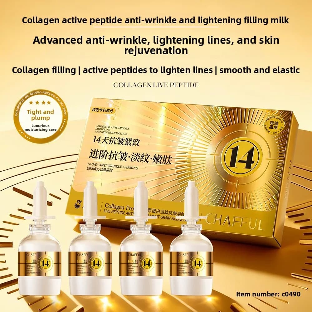 Collagen Anti-Aging Serum, Facial Moisturizing Serum, Firming and Brightening, Korean Anti-Wrinkle Skincare Product