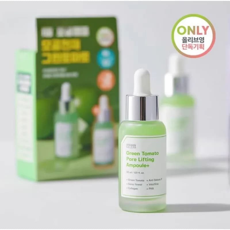 Siero Coreano SUNGBOON Green Tomato Pore-Clarifying Essence per il Controllo dei Pori, Vitamina C Illuminante, Migliora la Pelle Stanca