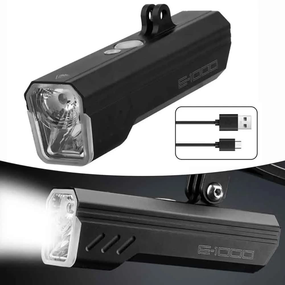 Faro per bicicletta facile da installare Luce per bici in alluminio Illuminazione ultra-luminosa Linee belle Materiale ad alta resistenza