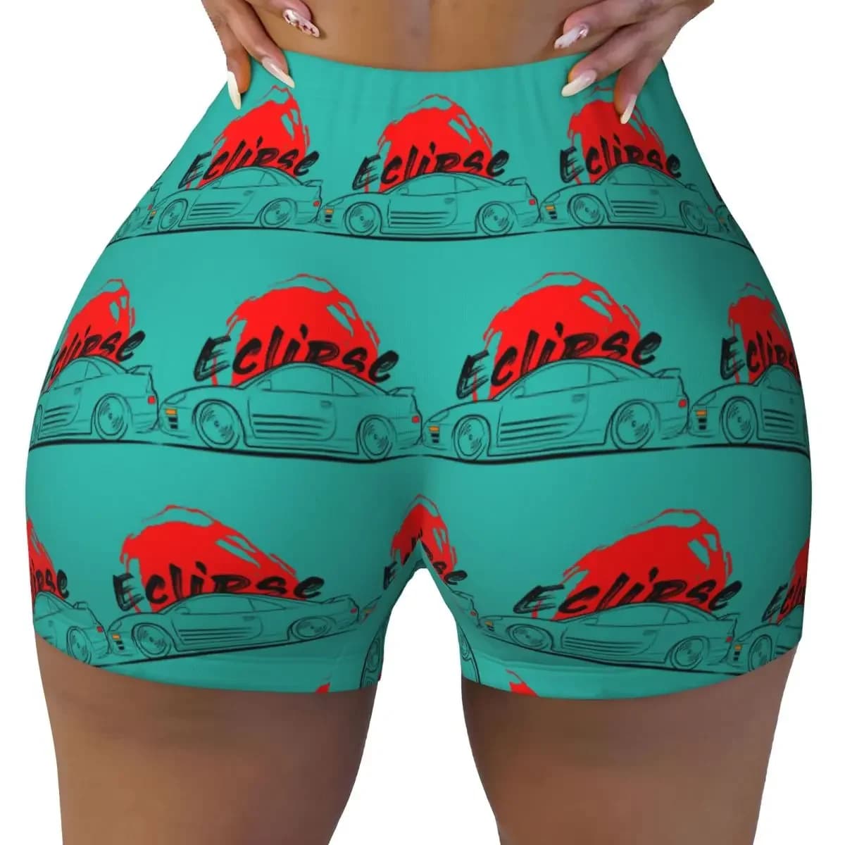 Custom Eclipse 3 3G ECLIPSE Yoga Shorts Women Gym Workout Running Athletic Volleyball Biker Shorts