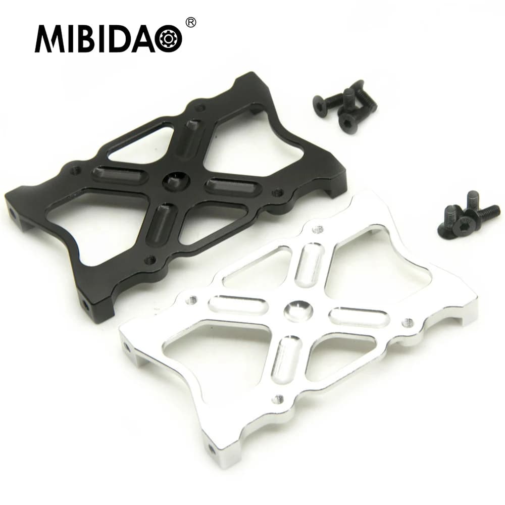 MIBIDAO Supporto per piastra batteria in lega di alluminio Staffa per telaio di montaggio per parti di accessori per auto Axial SCX10 1/10 RC Rock Crawler