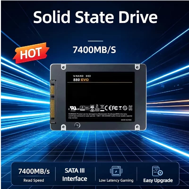Original 2.5 Inch SATA III SSD 500GB 1TB 2TB Internal Solid State Hard Drive 880/EVO High Speed Storage Disk For Laptop Desktop