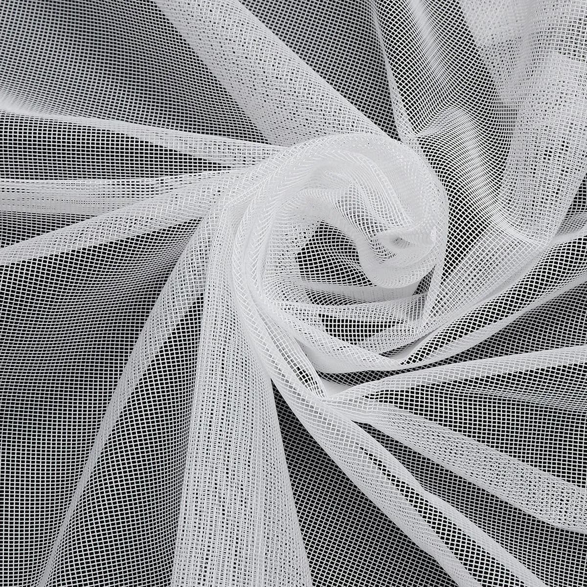 Tende Trasparenti Bianche 150x46cm, Drappeggi in Voile per Finestre di Casa, Camera da Letto e Soggiorno, Tende in Tulle Trasparente