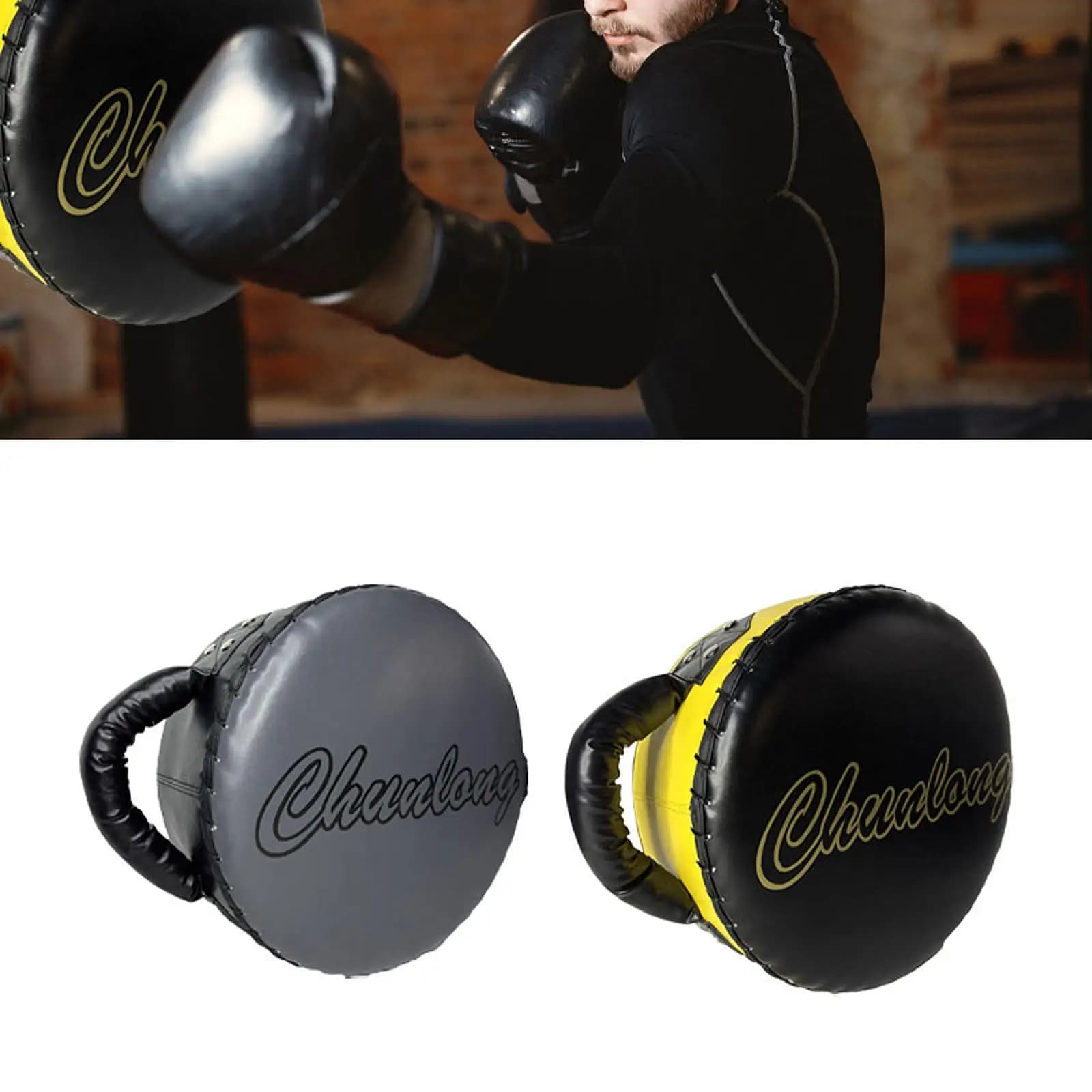 Punch Shield Punching Bag with Handle Boxing Pad for Mma Taekwondo Muay Thai Easy Grip Handle Muay Thai Pad Equipment Gear