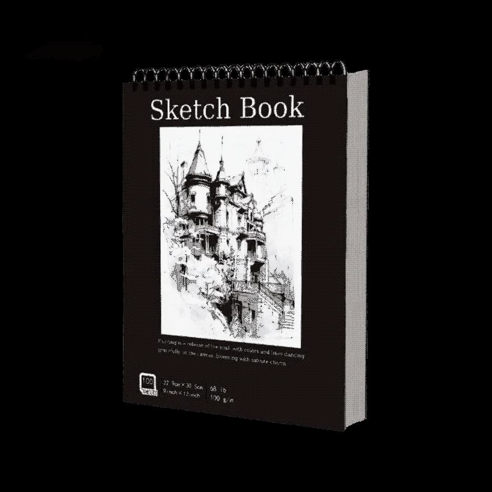 100 Sheets Coil Sketchbook Portable Easy To Tear Spiral Bound Artist Sketchbook 100gsm Thickened Paper Perforated Pages