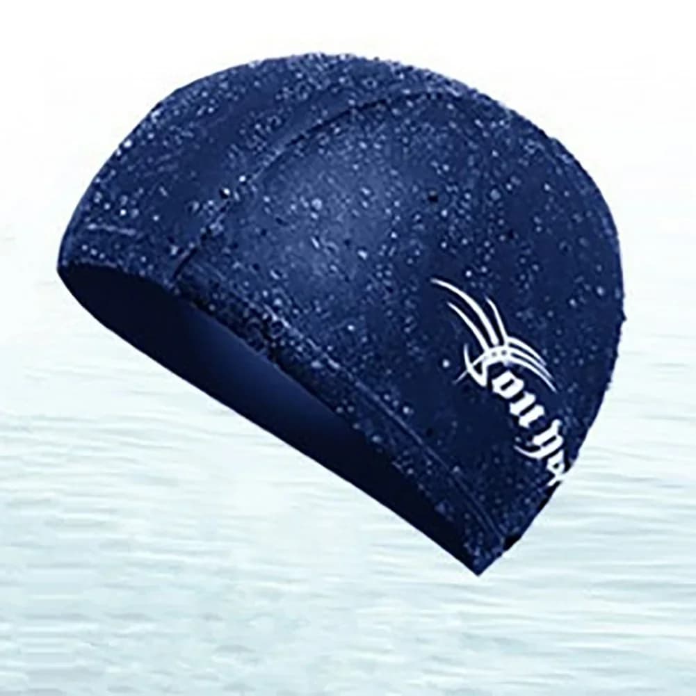 Men's swim cap in spandex fabric, long hair bag, high-end breathable swimming head for pools