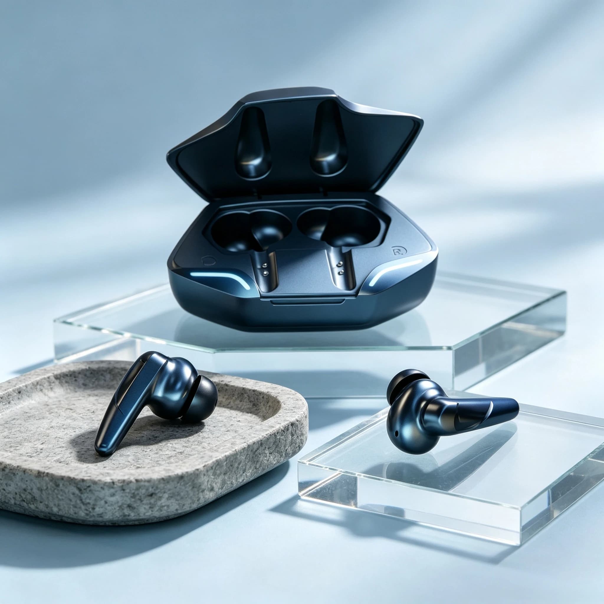 TWS Wireless Bluetooth Earphones Stereo Headset Sport Earbuds Microphone With Charging Box for smartphones