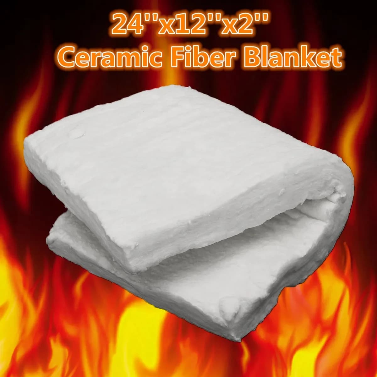 24 "x 12" x 2 "silicato di alluminio isolamento ad alta temperatura fibra ceramica coperta tessuto industria materiale fai da te fibra ceramica