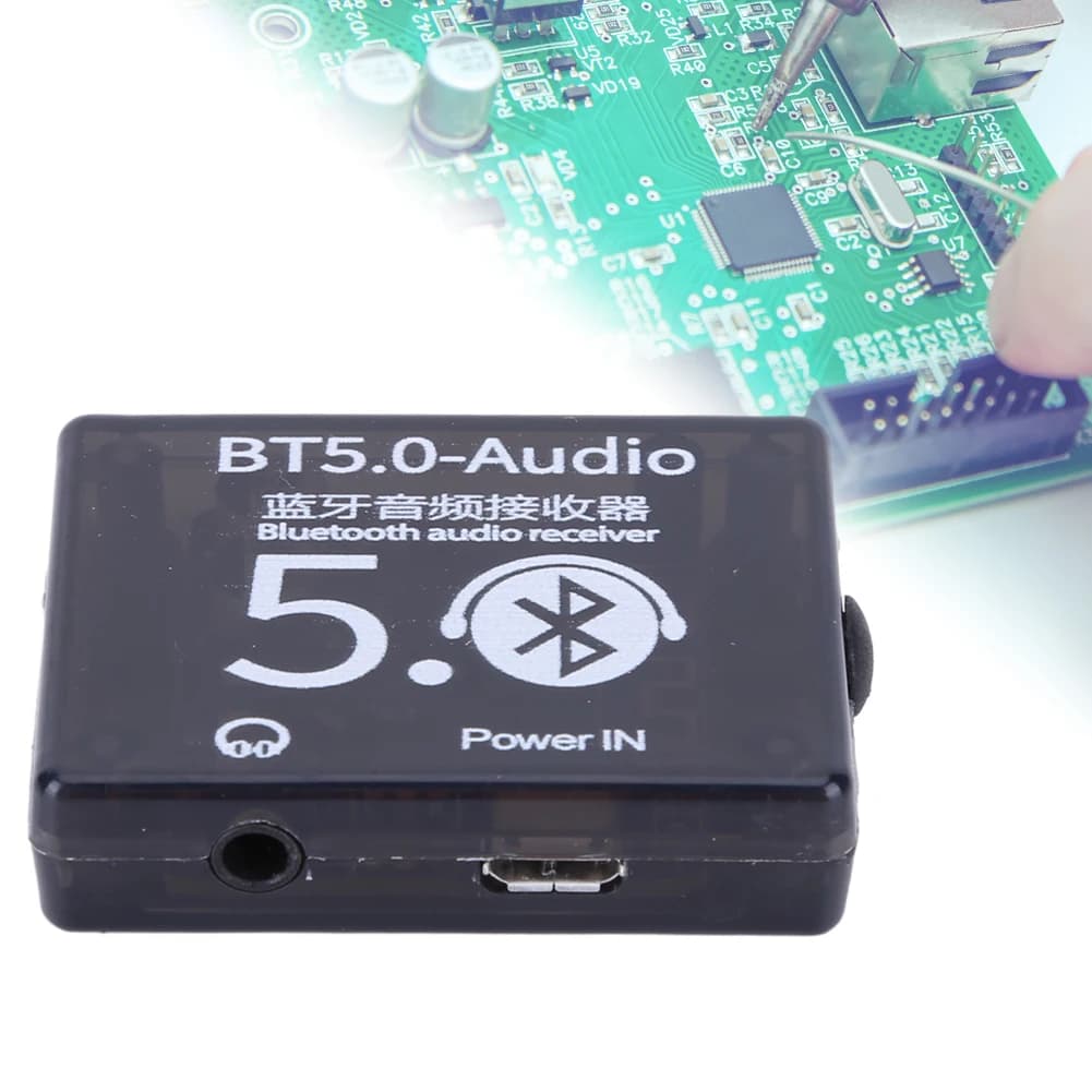 Scheda Ricevitore Audio BT 3.7-5V Compatibile Bluetooth 5.0, Scheda Decoder MP3 Lossless con Alloggiamento, Scheda Lettore MP3