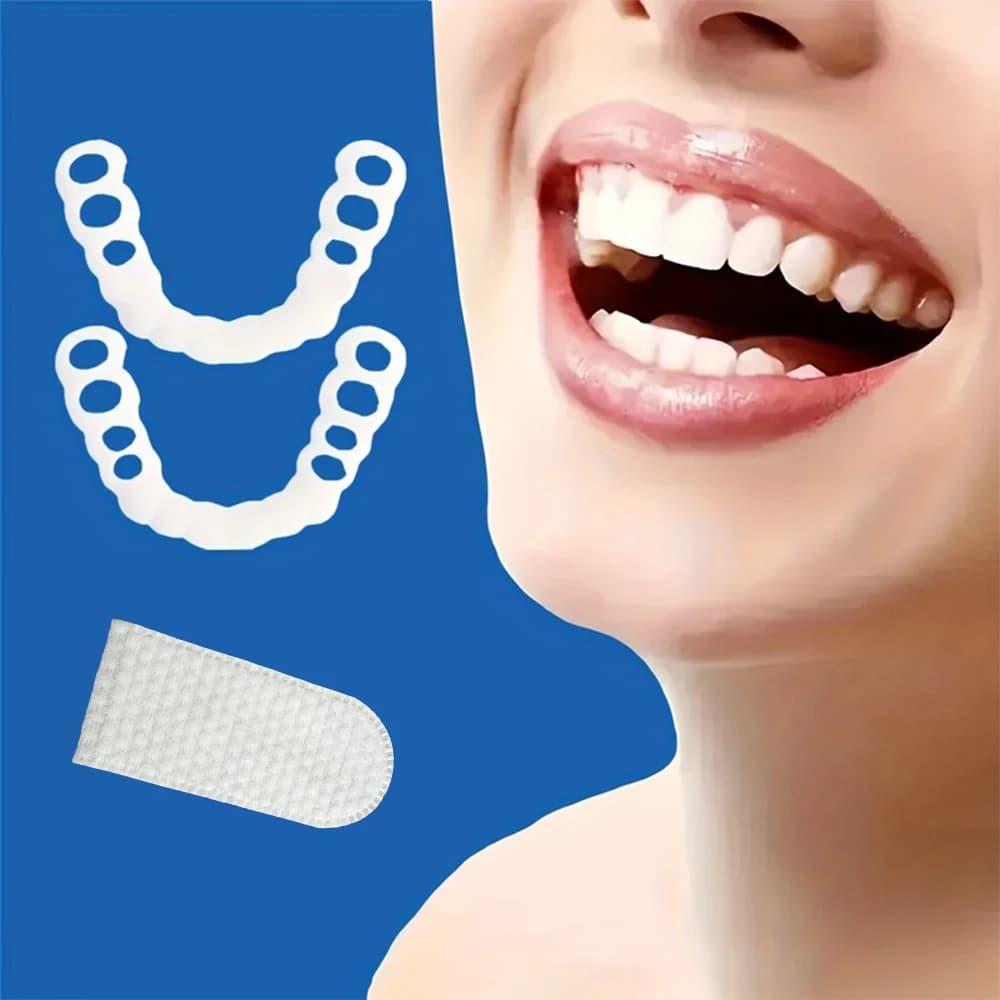 Breathable Comfort Teeth Veneers, Reusable Whitening Veneers, No stuffy feeling even for all-day wearing H2931