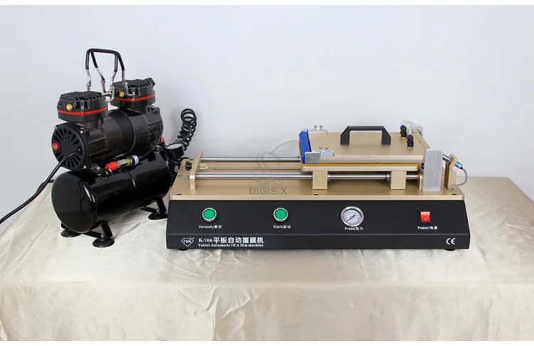 TBK - 766 Macchina laminatrice automatica OCA per tablet da 12" per riparazione LCD, compressore d'aria richiesto