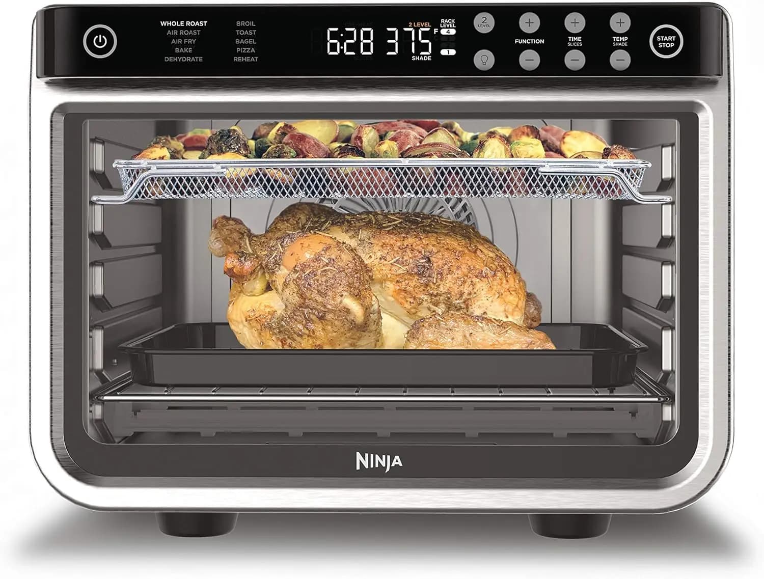 Oven Toaster XL Pro Air Fryer | Functions 10 in 1 | Suitable for chicken and 5-pounder sheets | 1800 W stainless steel