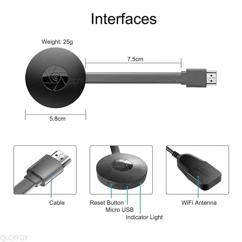 G2 Tv Stick MiraScreen Wireless Wifi Display DLAN Dongle Ricevitore HDMI-compatibile Miracast Screen Mirroring Anycast iOS Android