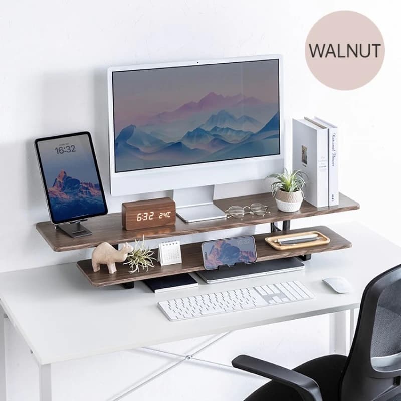 Ergonomic Monitor Support Riser Office Double Layer Storage Rack Laptop Support Modern Home Workspace Accessories