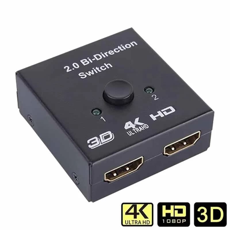 HDMI-compatible Switch Bi-Direction 2.0 Splitter HDMI-compatible 1x2/2x1 Adapter 2 In 1 Out Converter 4K Switcher For PS4 Ultra