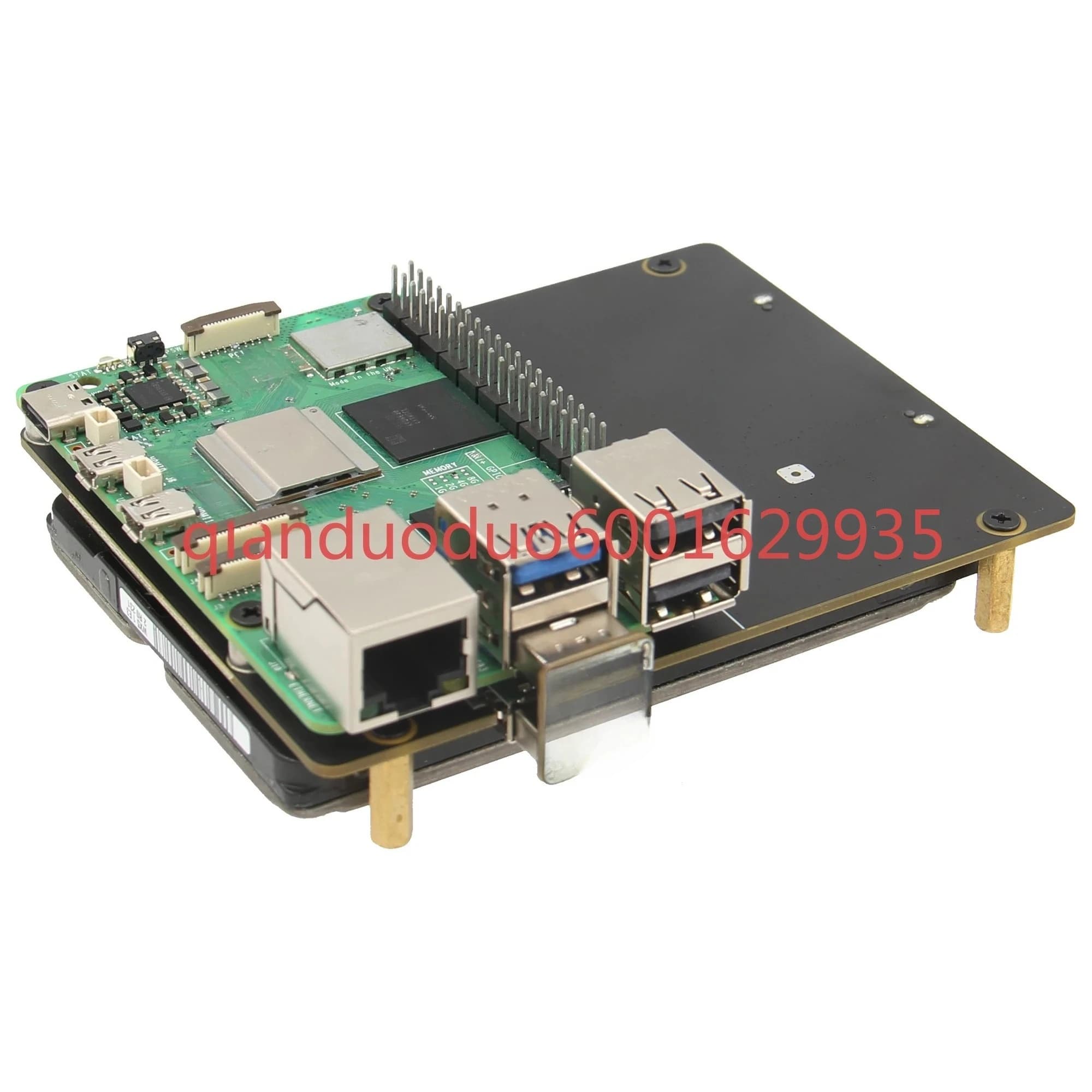 Per Raspberry Pi 5 Scheda di espansione archiviazione HDD/SSD SATA da 2,5 pollici X1100