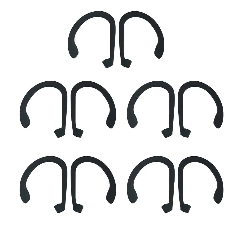 5Pairs Premium Silicone Ear Hooks Anti-Slip Wireless Earphone Holder Prevent Falling Off during Running Gym Workout Earbud