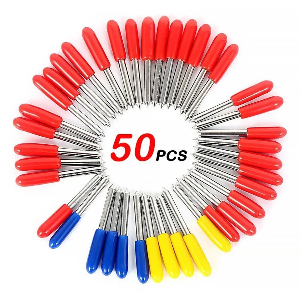 50 pezzi 30/45/60 gradi Roland Cricut coltello a lama per taglierina in vinile per macchine da taglio in vinile Cricut Explore Air 2