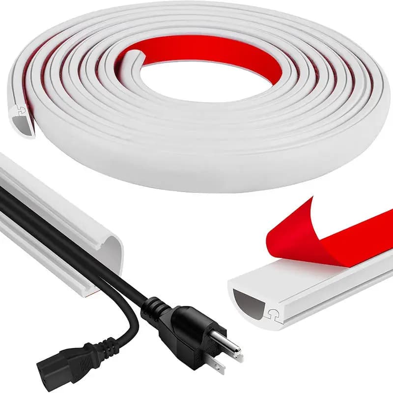 Kit di nascondine per cavi da 200/300 cm per montaggio a parete Coperture per cavi TV Gestione cavi da corsa Organizzatore di cavi Nascondi organizzatore di gestione dei cavi