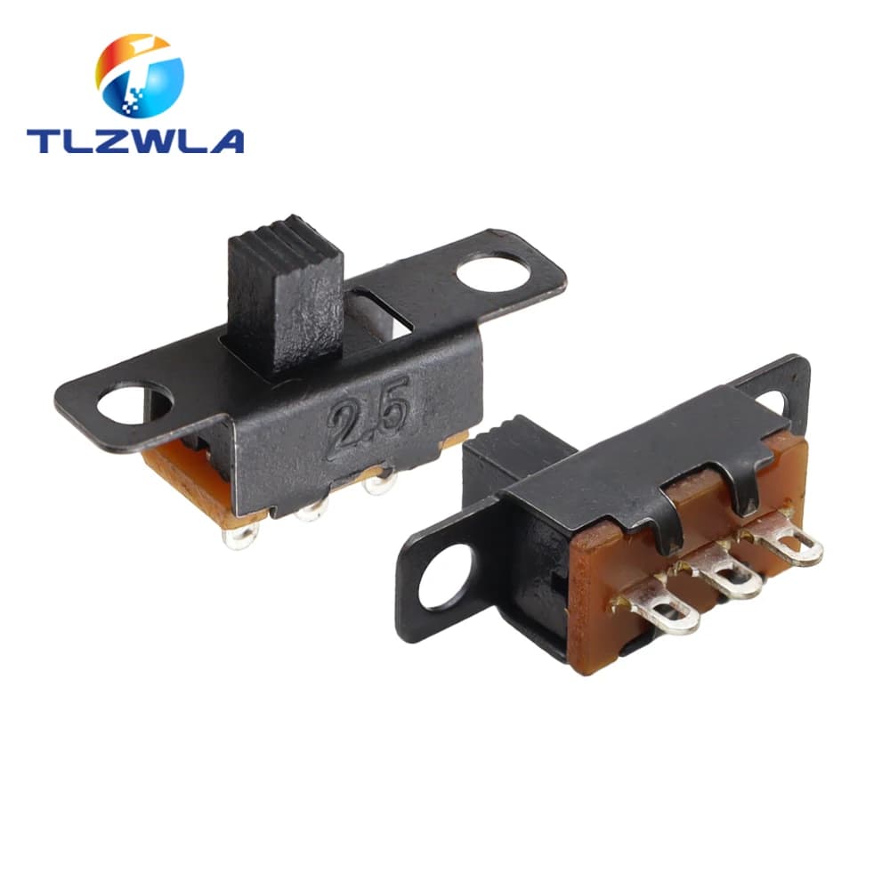 10PCS SS12F15 SS12F15VG4 Toggle Switch 3Pin 1P2T Slide Switch Handle High 4MM