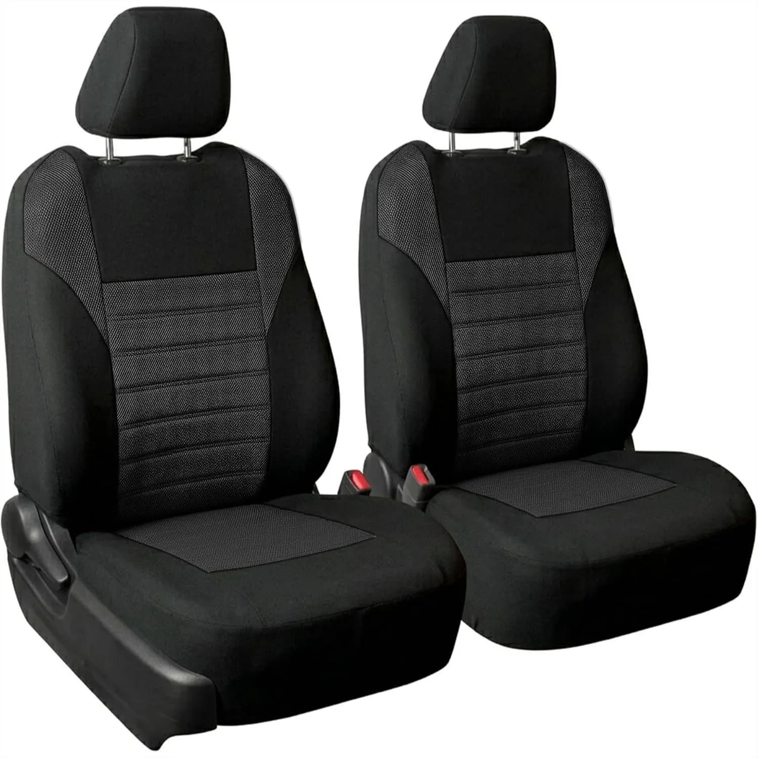 Coprisedili Universali per Auto Set Anteriore in Rete 3D, Compatibili con Airbag, Adatti per Auto, Camion e SUV, Neri