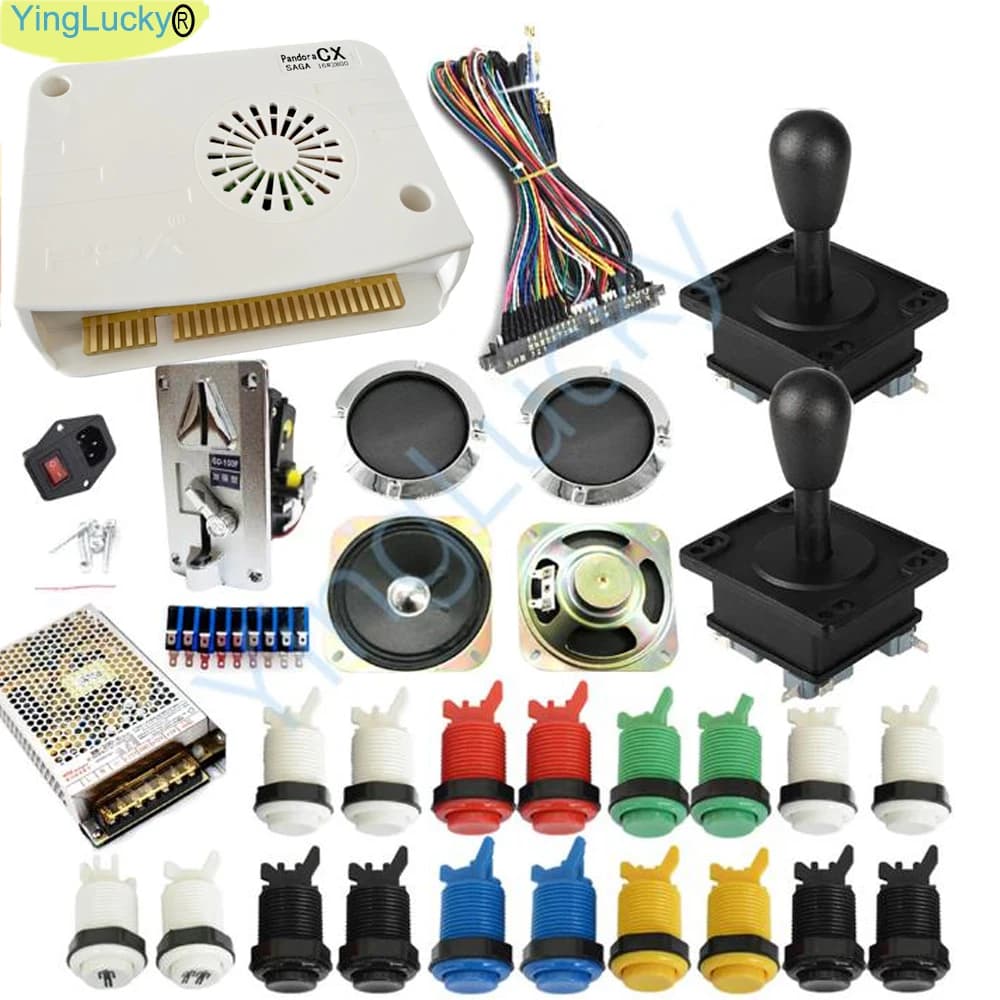 Fai da te Pandora saga CX 2800 in 1 arcade game cabinet machine con jamma board kit con Happ joystick button power supply speaker