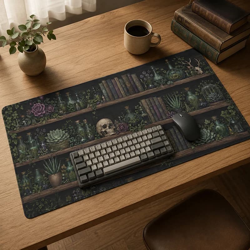 Dark Magic Bookshelf Mouse Pad Gaming XL HD New Computer Mousepad XXL Mouse Mat Playmat Carpet Soft Office Laptop Mouse Mats