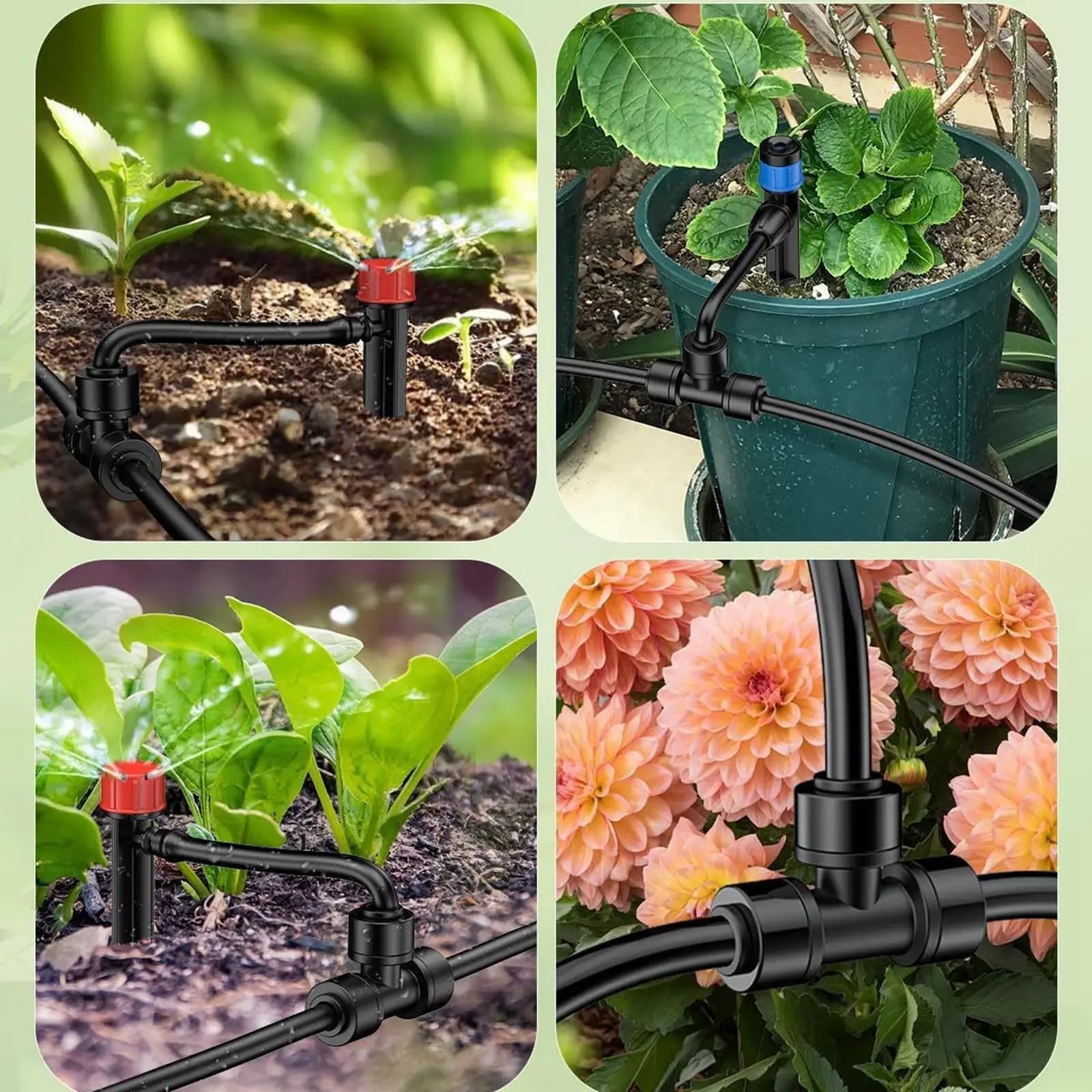 Raccordi per Irrigazione a Goccia, Connettore a T Sicuro, Accessori per Tubi e Sistemi di Irrigazione Agricola
