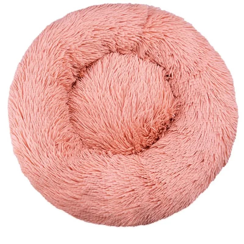 【ACCESSORI ELETTRONICI】Cuccia rotonda in peluche lavabile in lavatrice per autunno e inverno, calda per cani e gatti, colore rosa