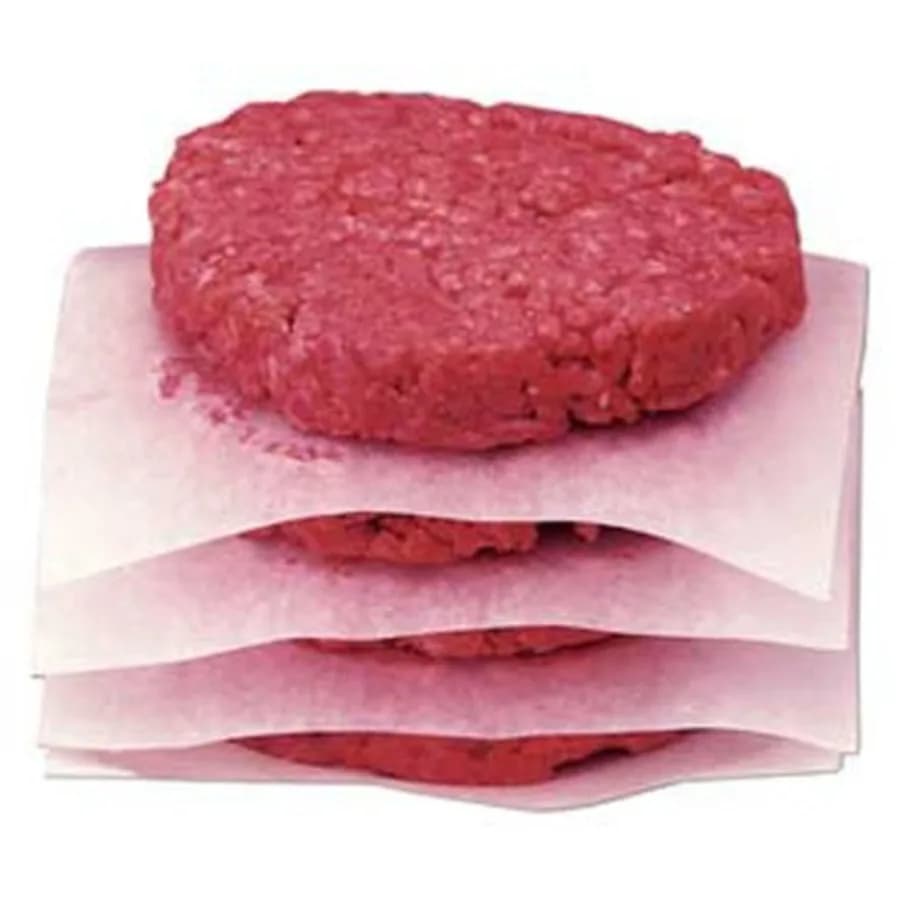 Patty Papers, Pre-Cut Food Paper Sheets For Separating Hamburger Patties, Deli Meats and Cheese, White, 5.5" x 5.5" Pack of 50