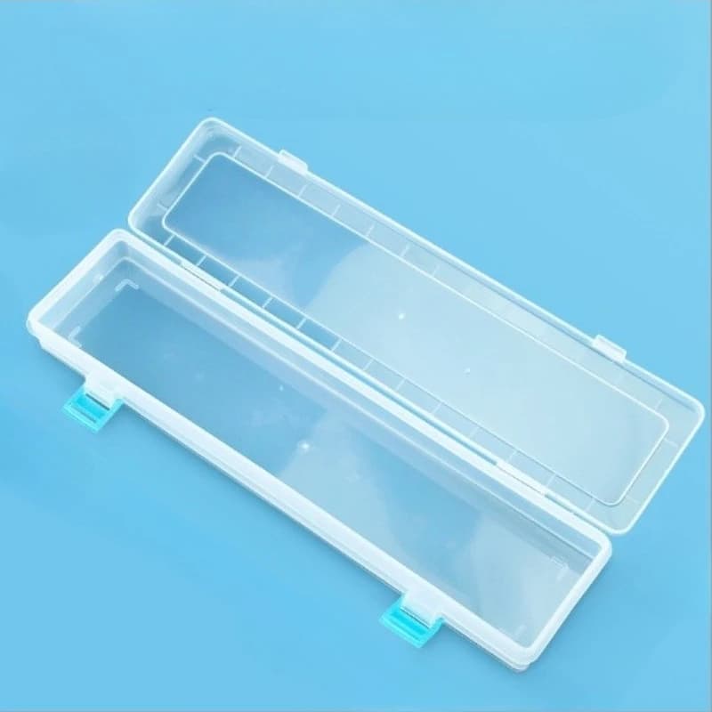 1PC Scatola portaoggetti bianca da 33x7x3,5 cm, custodia protettiva portatile per pennelli, penne per acquerello, strumenti artistici e artigianali