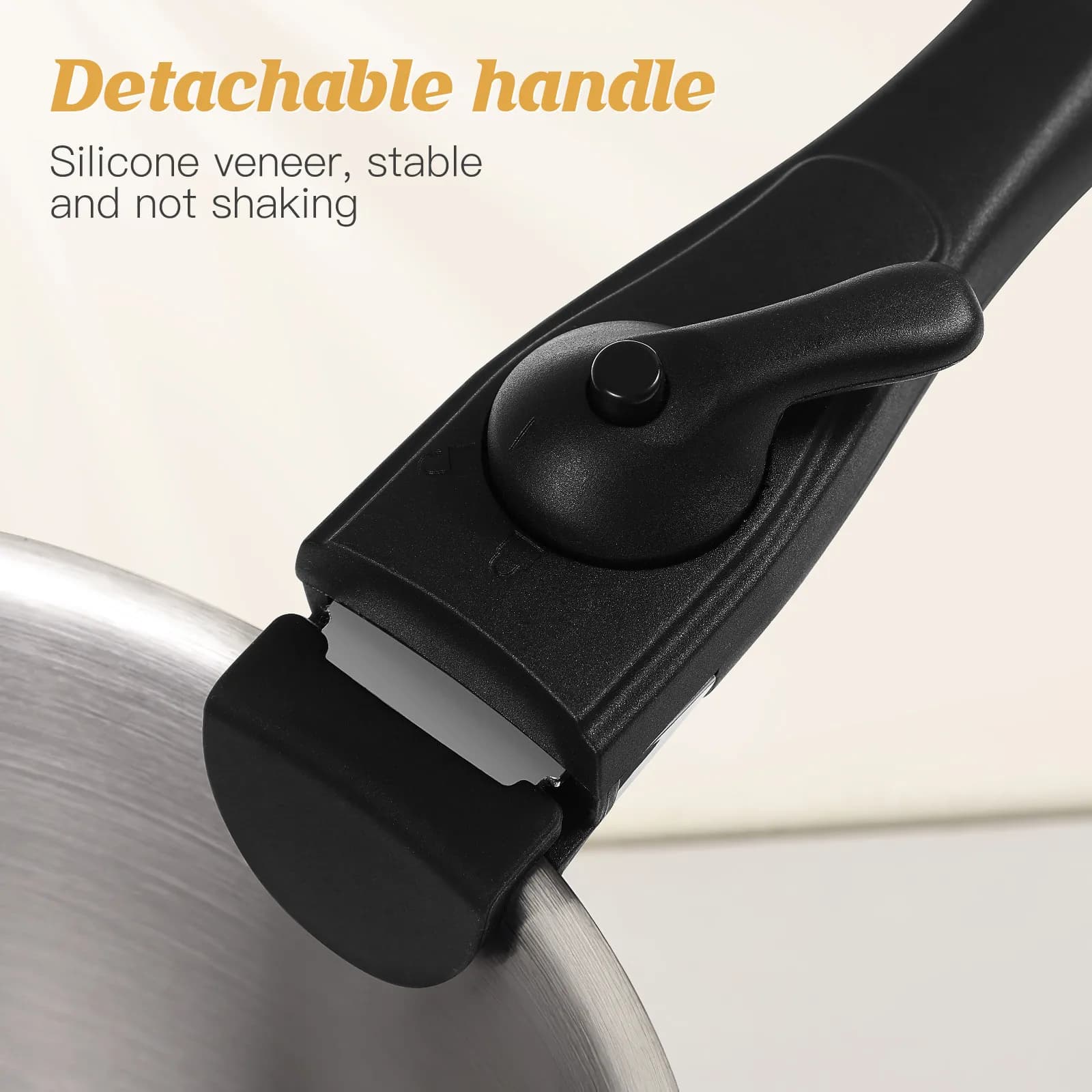1 Pezzo Manico Universale in Silicone per Padella, Rimovibile, Autobloccante, Resistente al Calore, Accessorio Utensile da Cucina, Ricambio per Pentola