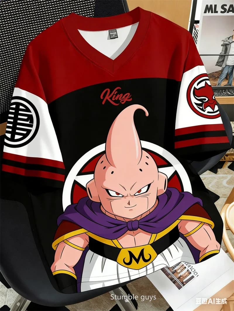 Maglia da calcio per bambini Dragon Ball Vegeta Super Saiyan 2 con stampa per ragazzi e ragazze, maglietta casual da uomo a maniche corte per calcio e anime
