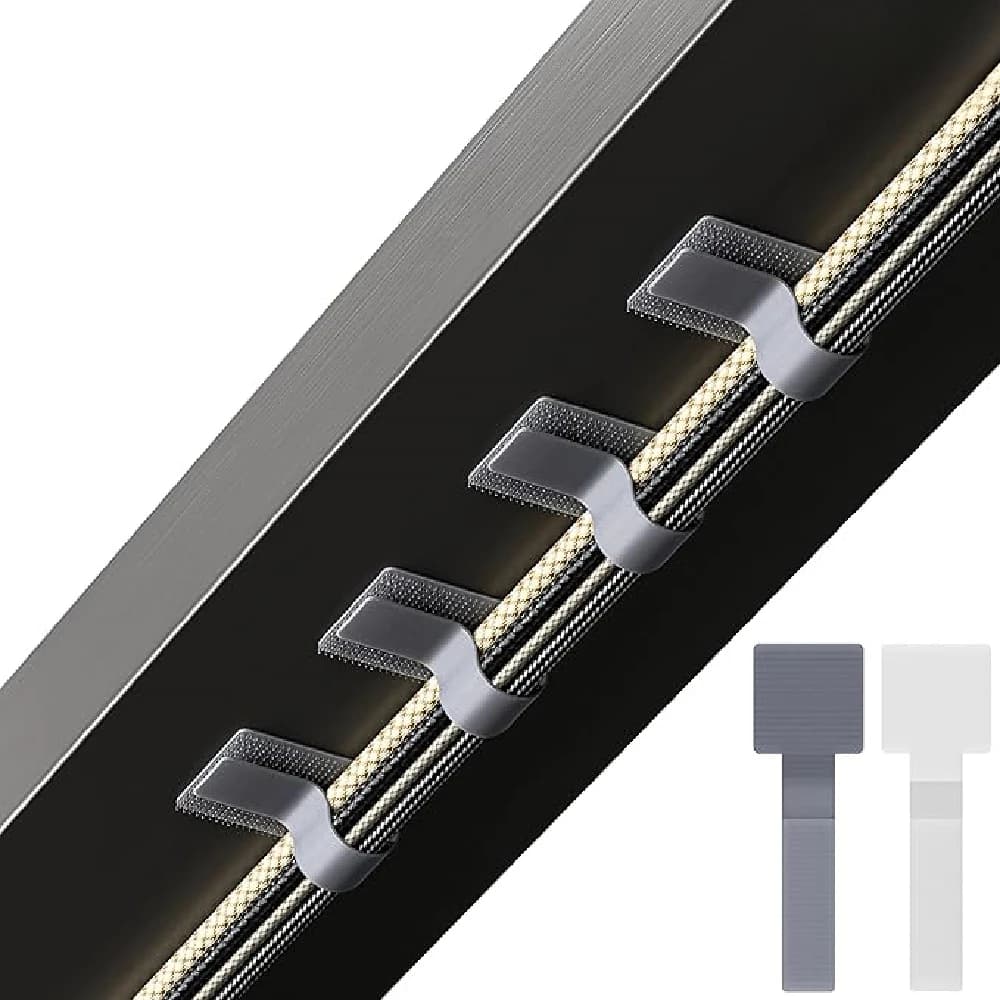 Self Adhesive Cable Organizer, Table/Wall Adhesive Cable Fixed Clip, Power Cable Tie Network Cable Routing Holder 10/20/30PCS