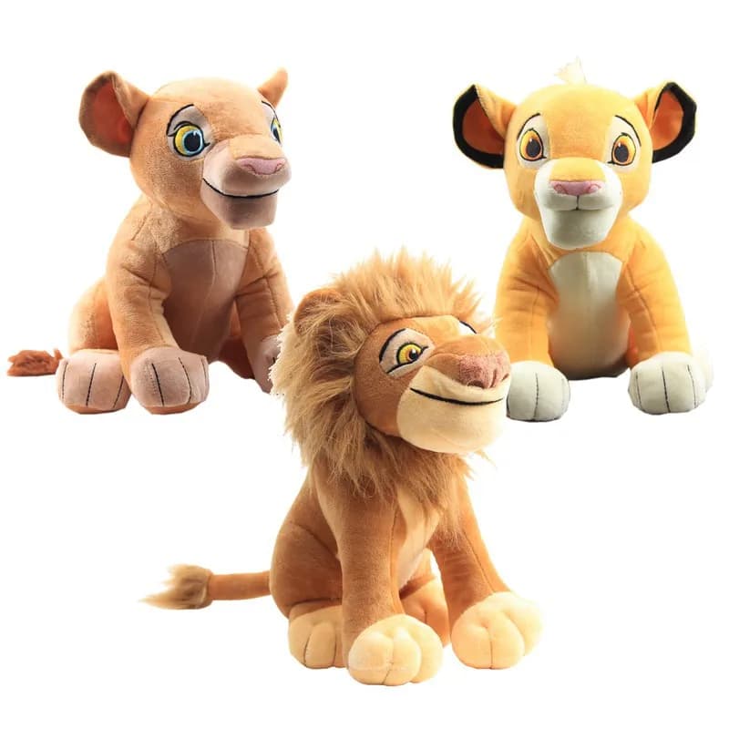 Nuovo 2026: Peluche del Re Leone e del Giovane Simba, 30 cm, Morbido Giocattolo per Bambini, Regalo di Natale