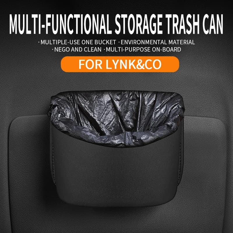 Car Trash Can Hanging Car Garbage Bin Premium Car Interior Storage Bag For Lynk & Co 01 08 03 09 02 EM-P 5 05 06 Z20 Z10