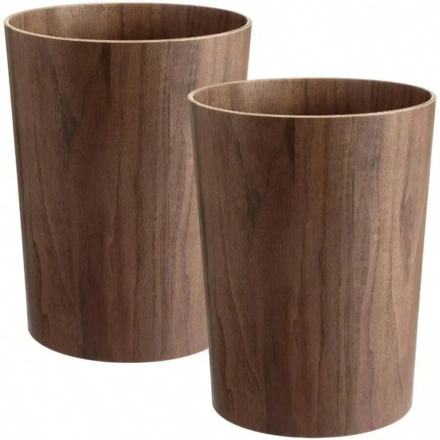 Wooden Trash Can Bin For Home Office Kitchen Waste Recycling